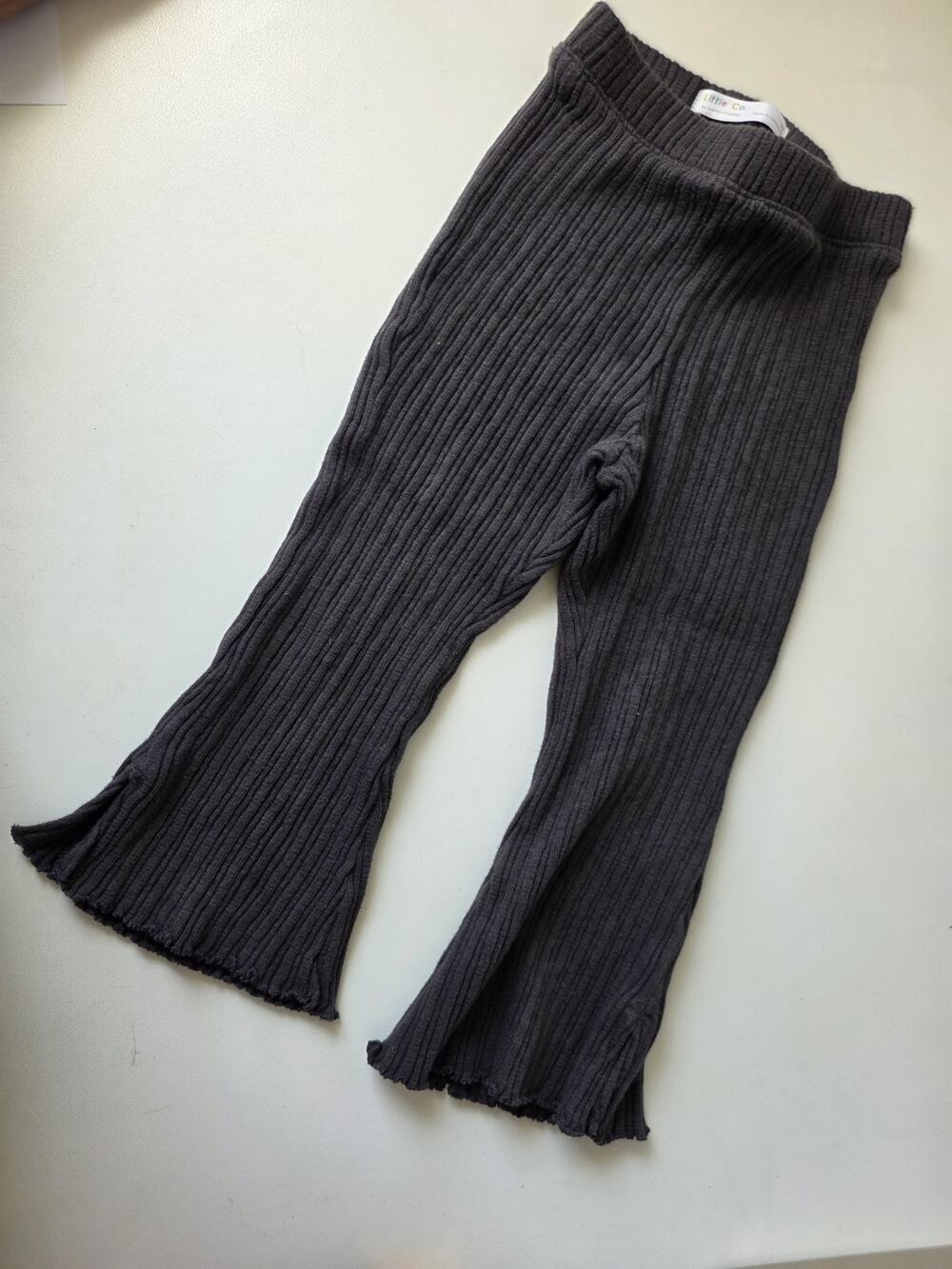 LIttle co Lauren Conrad Girls 3T Grey Flare Leggings Bell Bottom Toddler Gray
